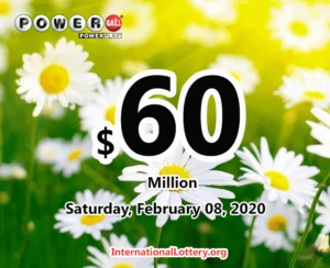 2020年2月5日的Powerball开奖结果：现在头奖为6000万美元。
