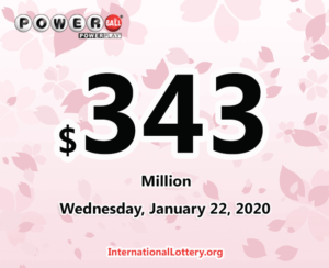宾夕法尼亚州的一名玩家获得了100万美元，现在的Powerball奖池为3.43亿美元。