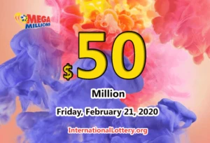 2020年2月18日的Mega Millions结果：彩金为5000万美元。